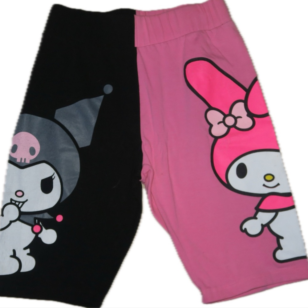 My Melody & Kuromi Split Girls Bike Shorts | S